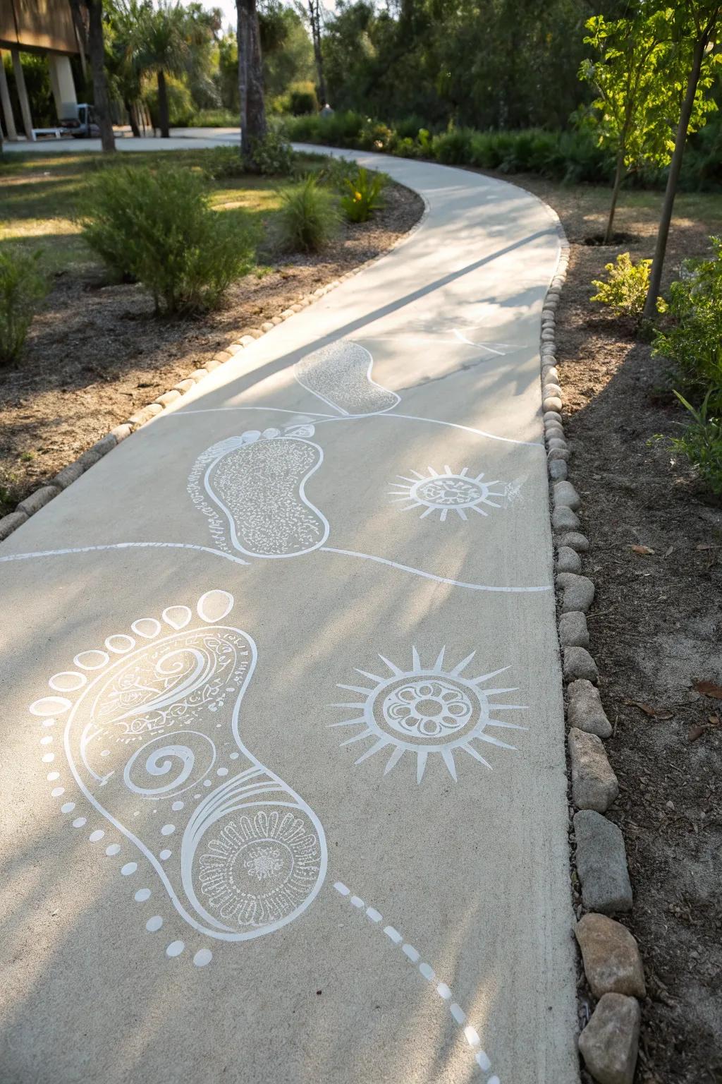 Step into a world of creativity and coordination with our elegant chalk footprint course. 🌿✨