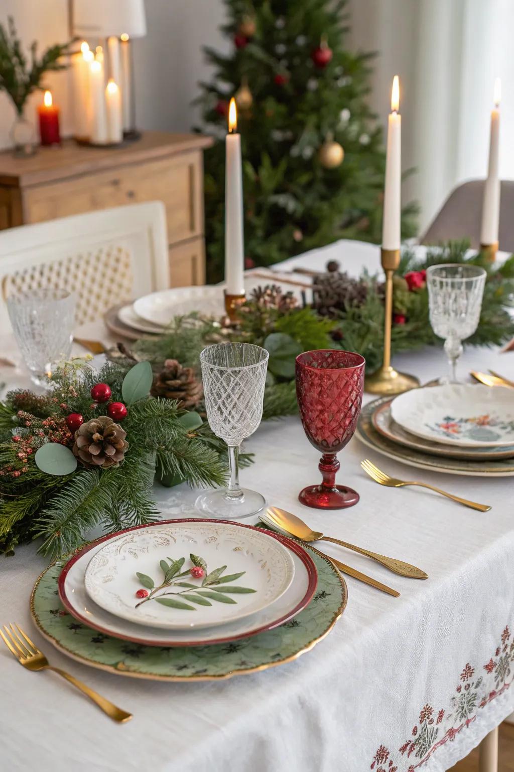 Mix and match tableware for a diverse visual appeal.