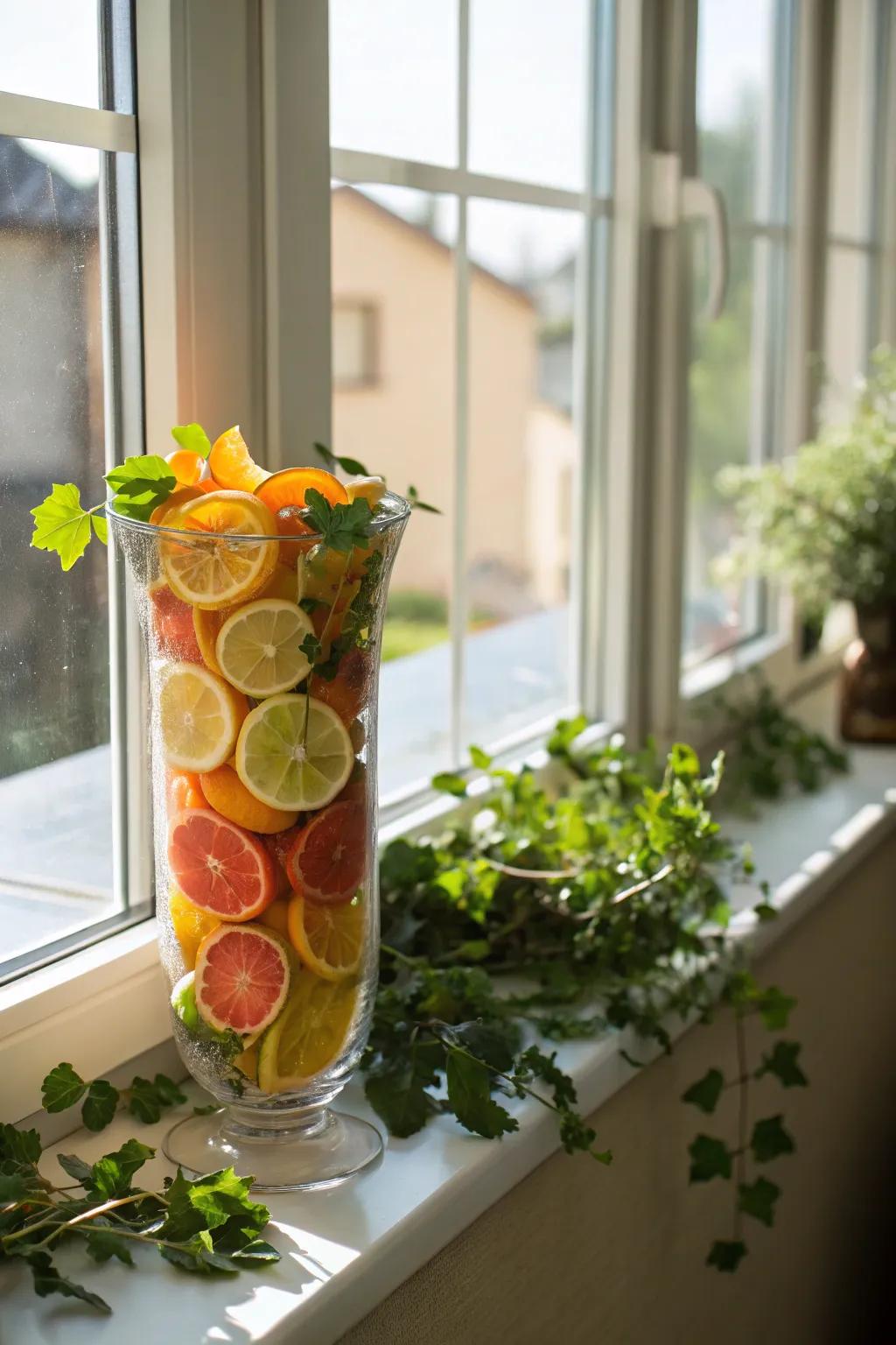 Vibrant and invigorating: citrus fruits convey a cheerful holiday vibe.