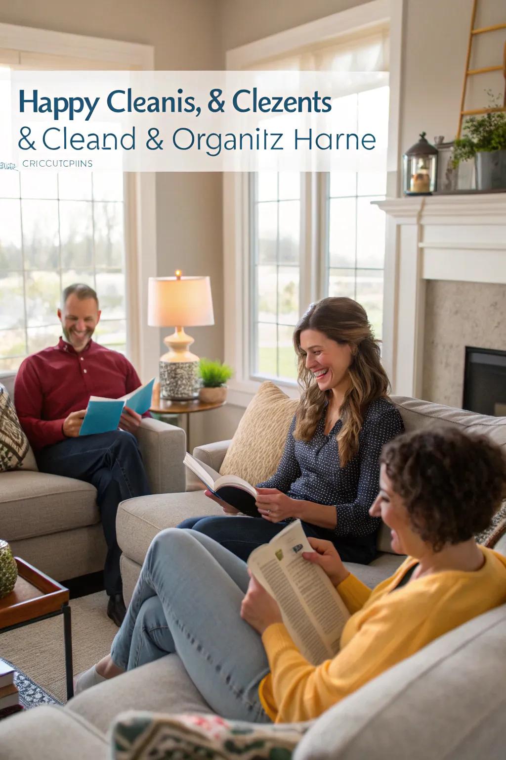 Happy clients in a wonderfully clean home.