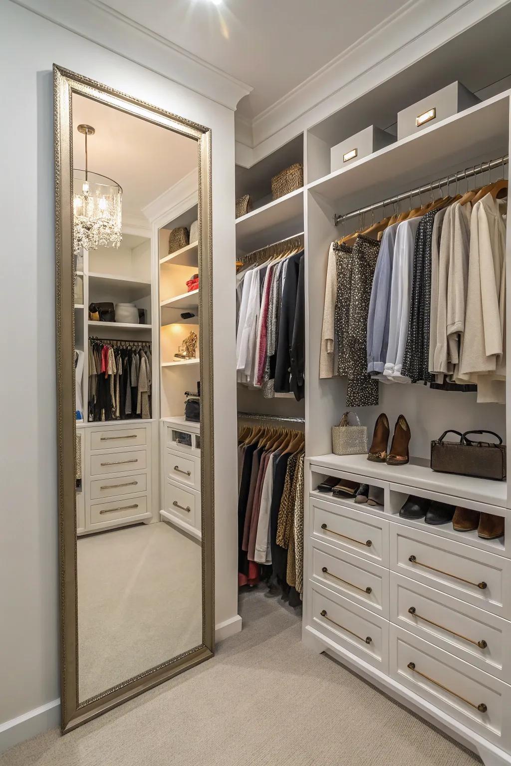 Make your space look bigger using mirrors.