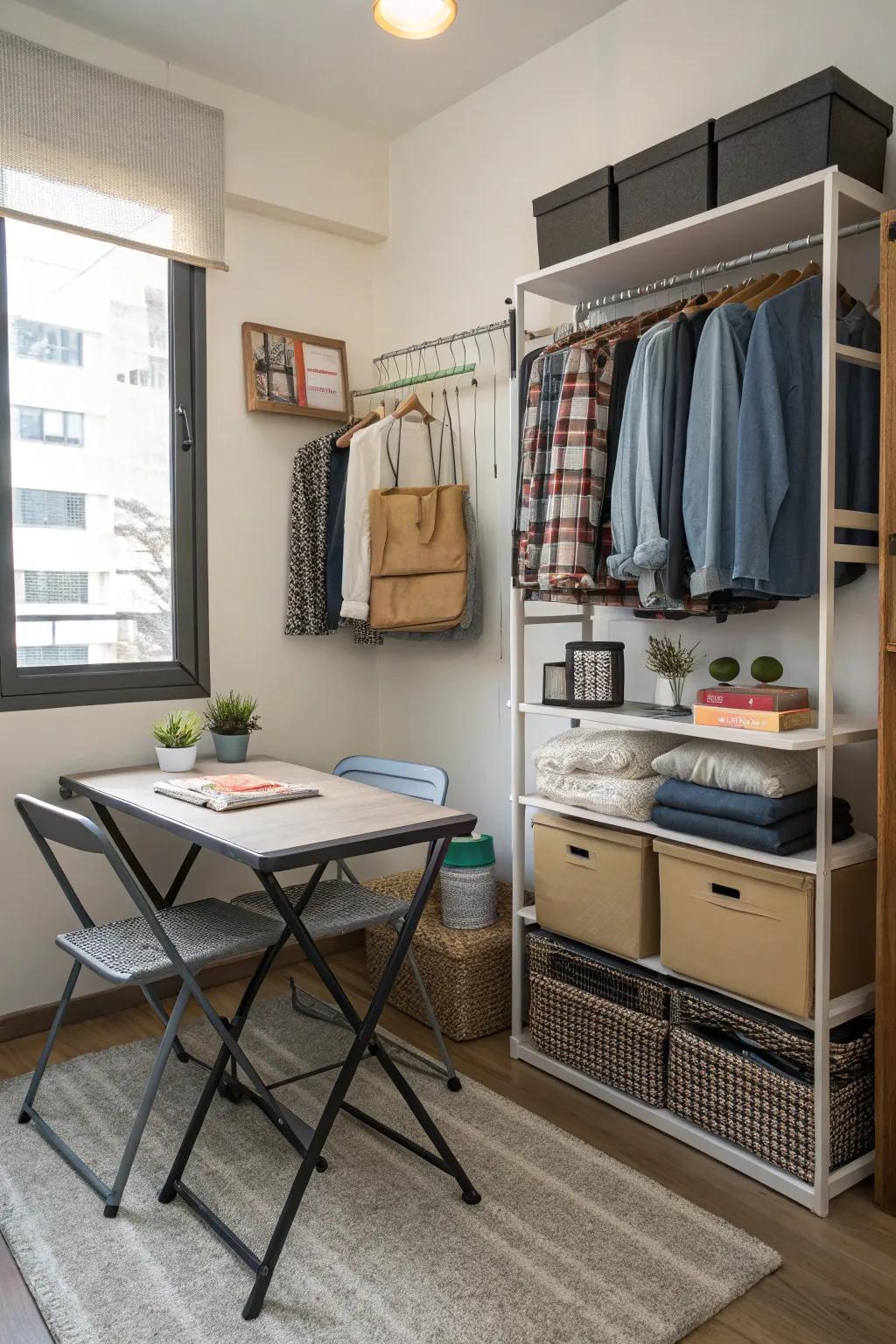 Creative solutions render compact spaces highly practical.