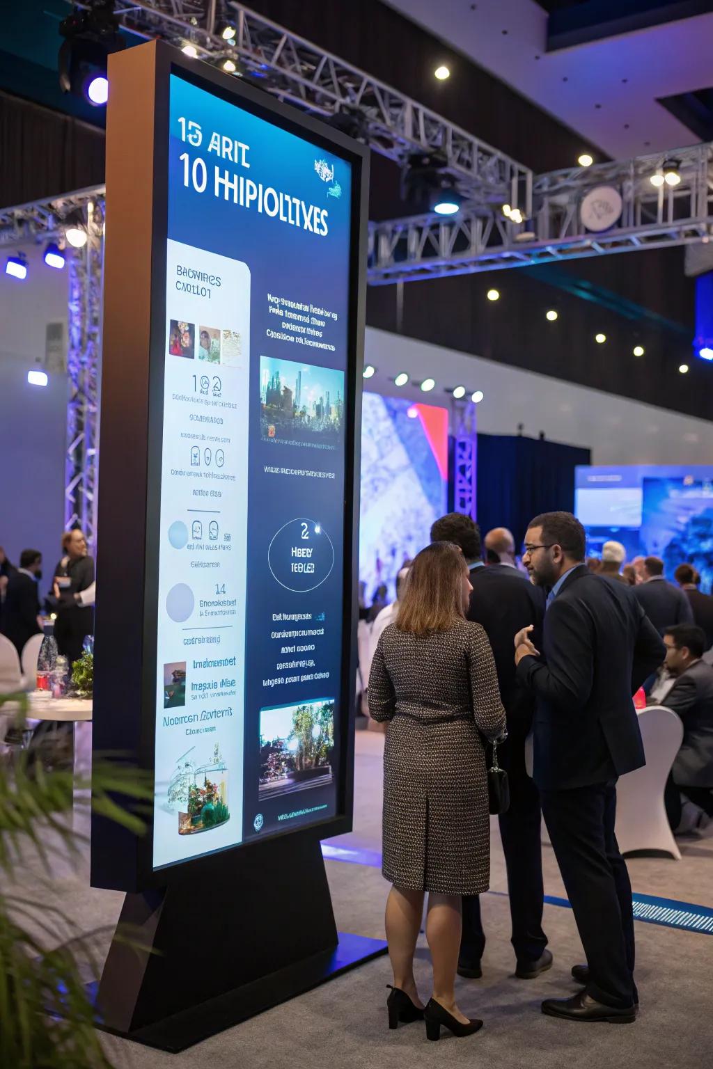 Use interactive business displays to engage visitors