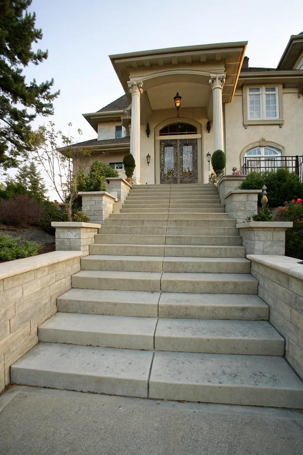 Entrance-focused steps for ultimate curb appeal.