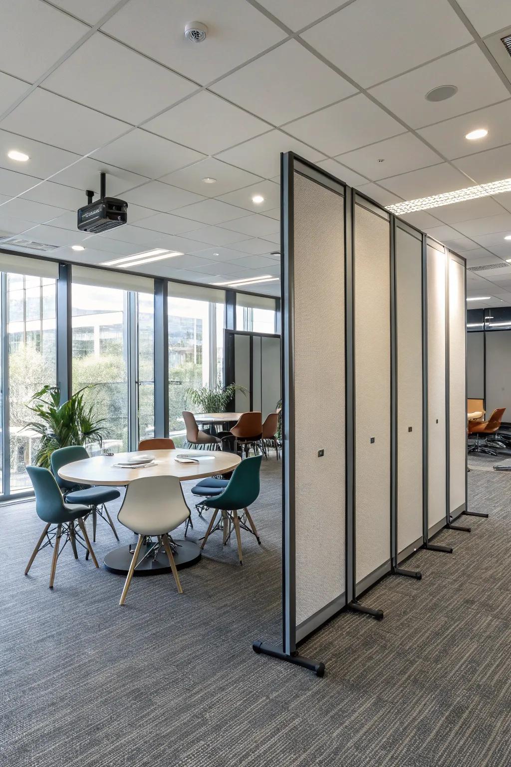 Flexible dividers deliver adaptability and privacy on demand.