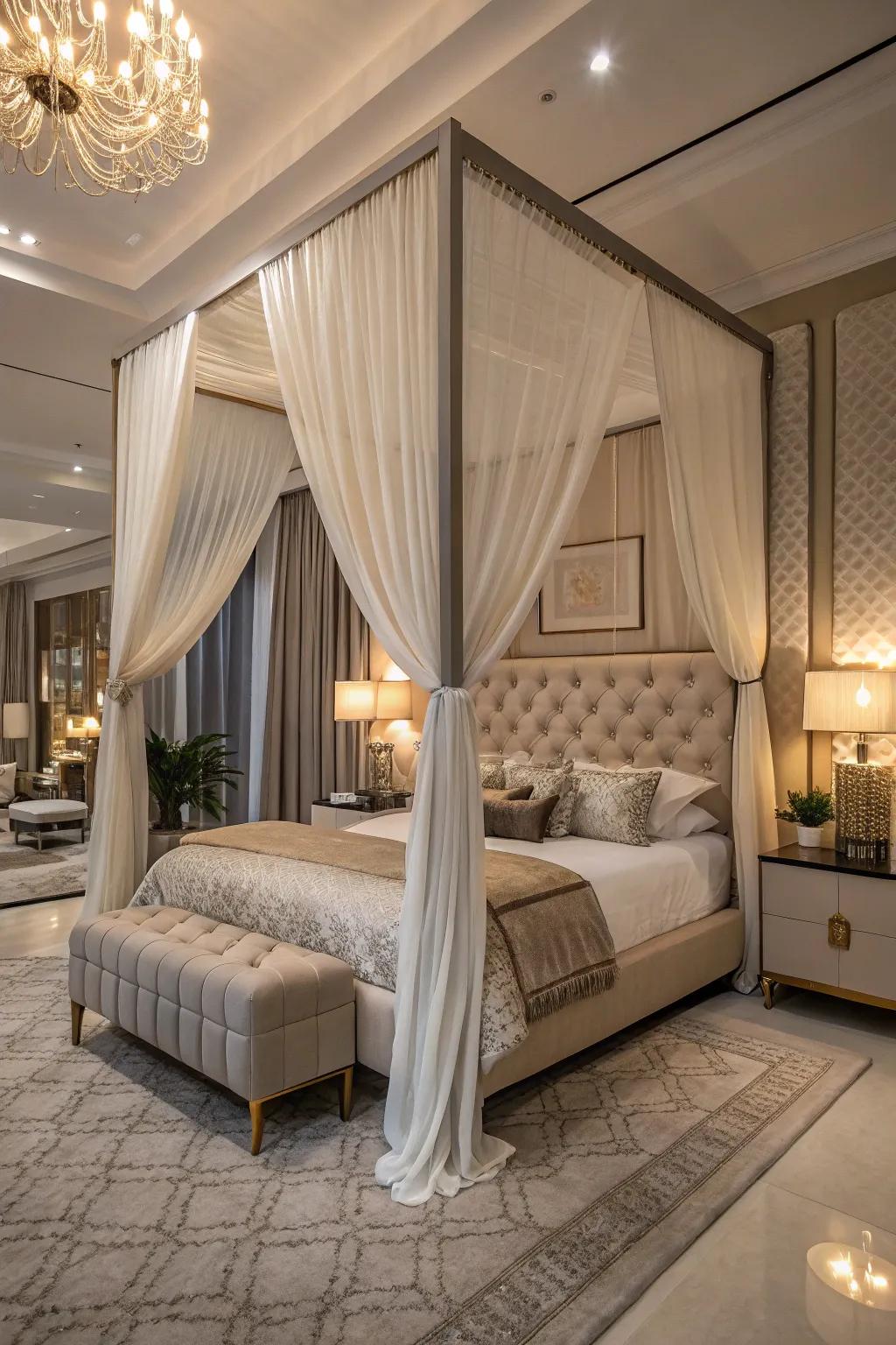 Canopy beds add a touch of elegance and luxury to your bedroom.