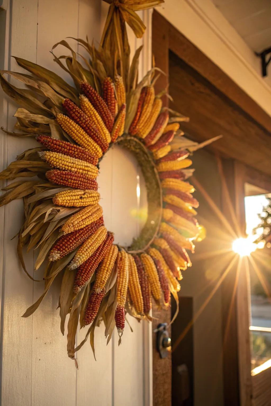 An audacious radiant maize shuck garland.