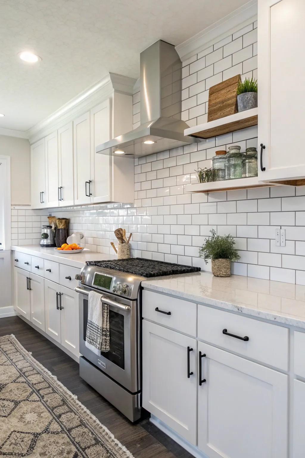 Long tiles are a timeless and flexible pick for any kitchen style.