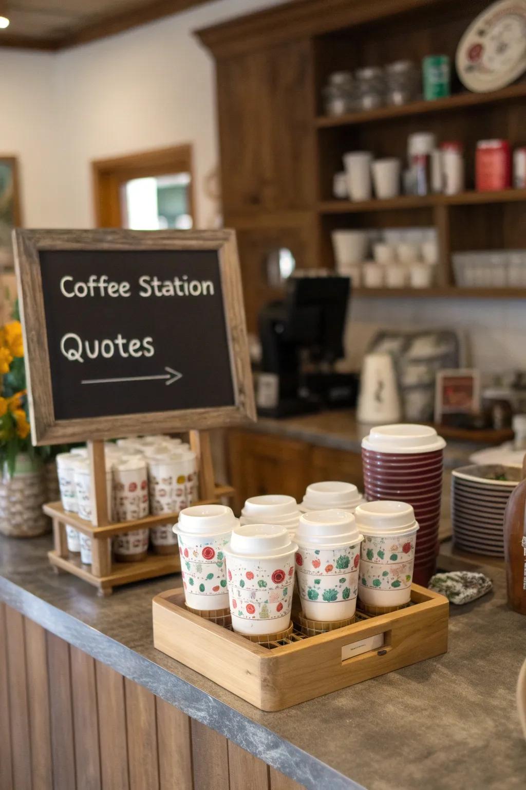 Personal touches make your coffee station exclusively yours.