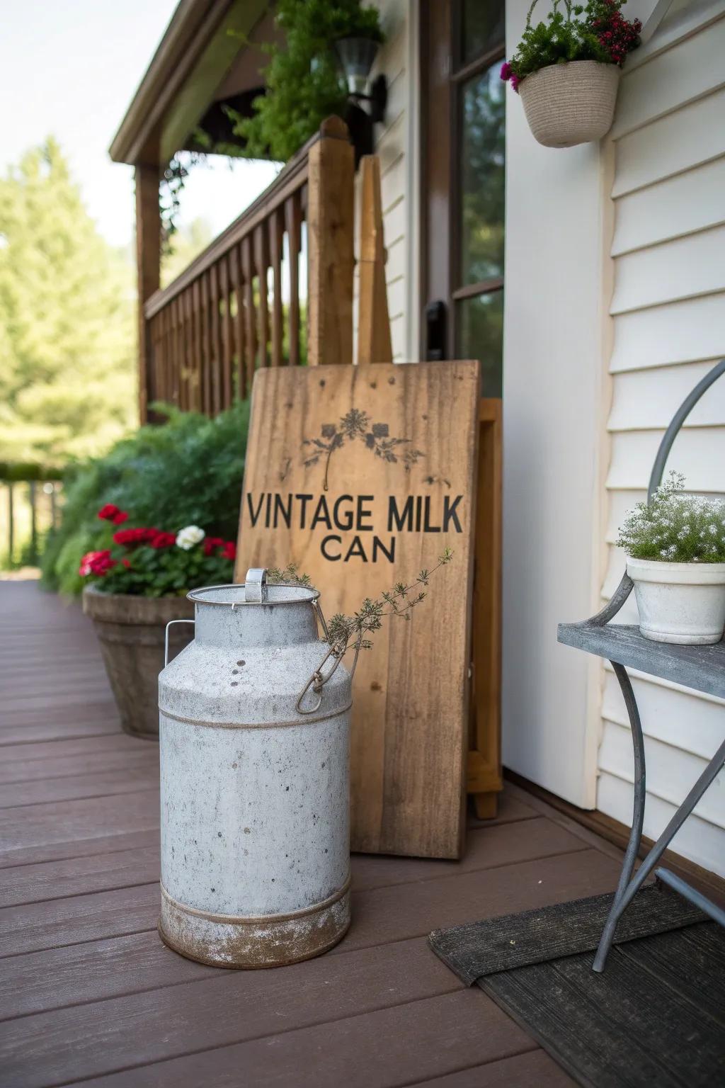 Vintage acquisitions usher in sentimentality and allure to your porch.