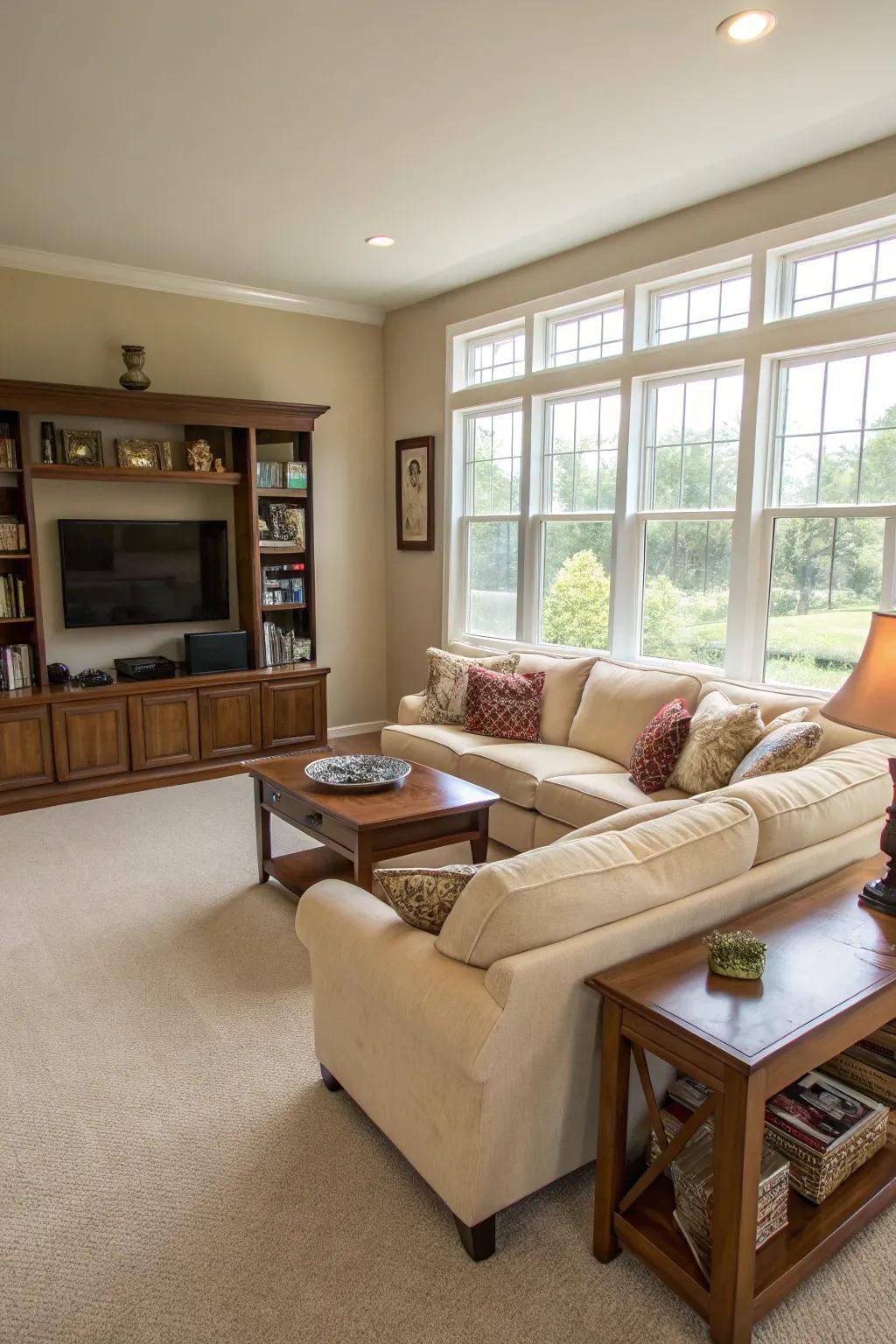 An operational layout ensures both vogue and ease.