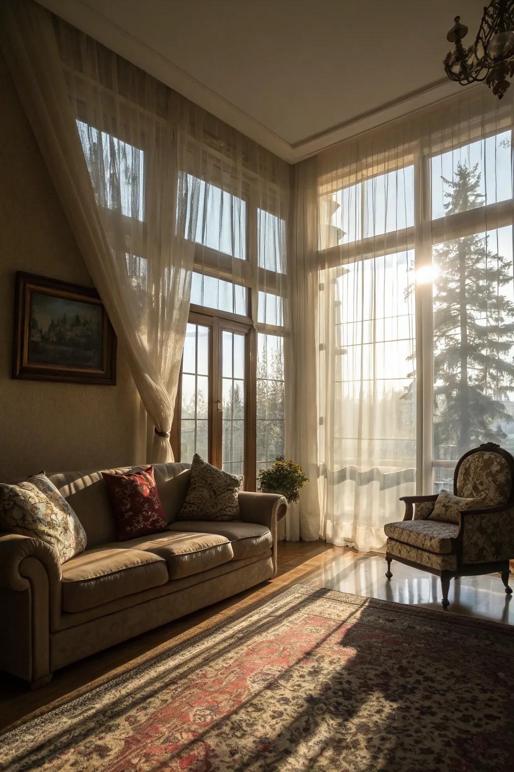 Sunlight elevates the brightness and openness of your living room.