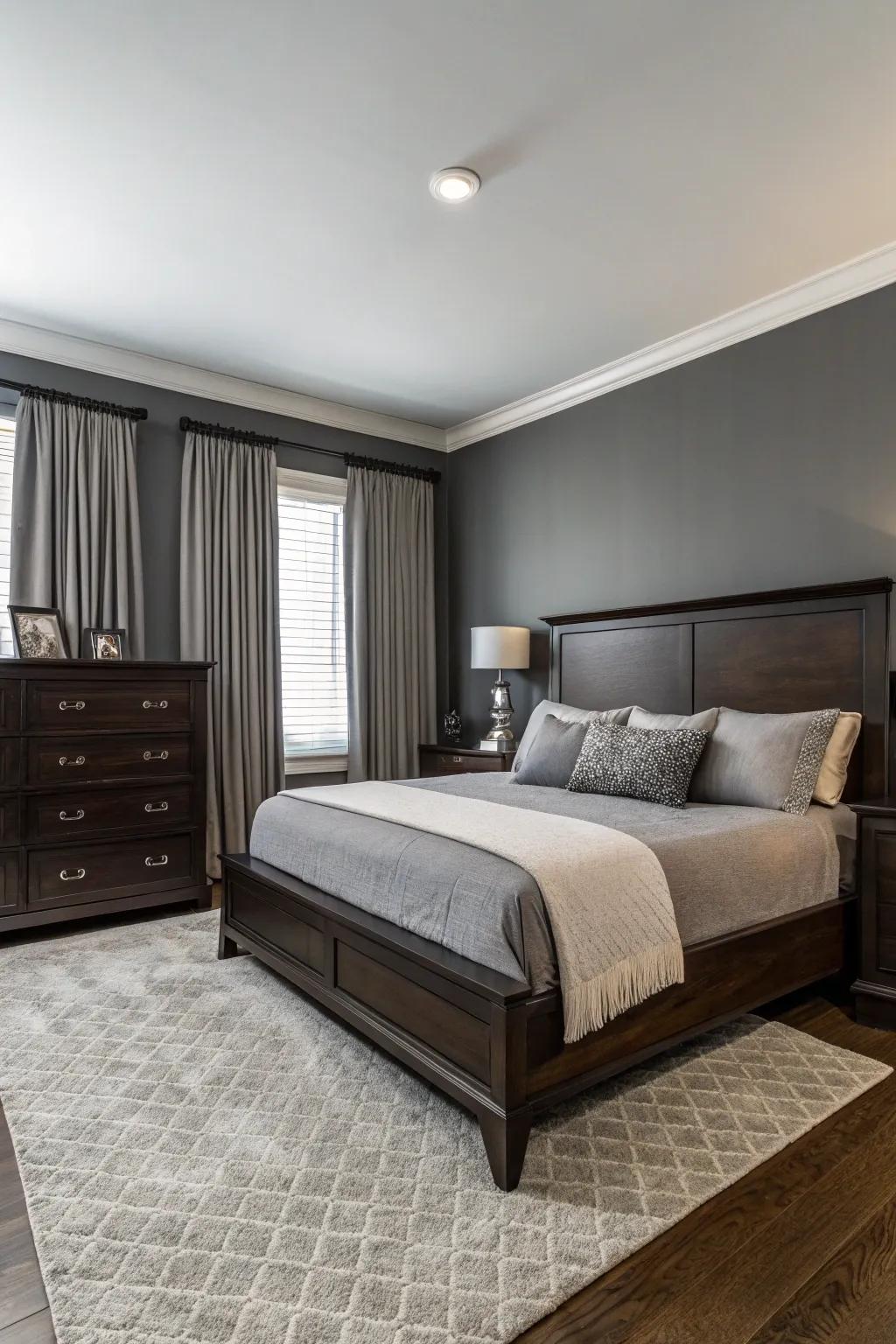 Single-color schemes showcase the timeless elegance of dark wood.