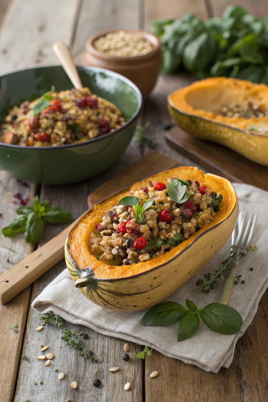 Holiday packed gourd, a scrumptious and festive December dish.
