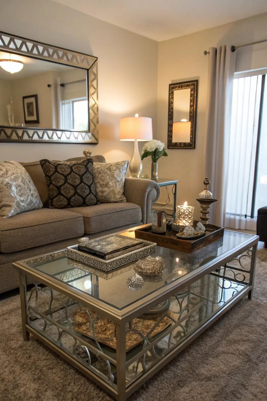 Light-reflecting surfaces can make a room feel more expansive and open.
