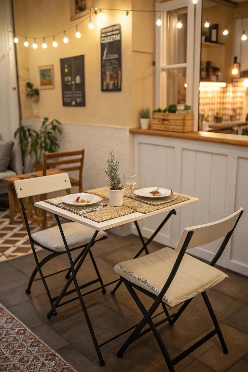 Space-saving furniture adjusts to the needs of compact spaces.