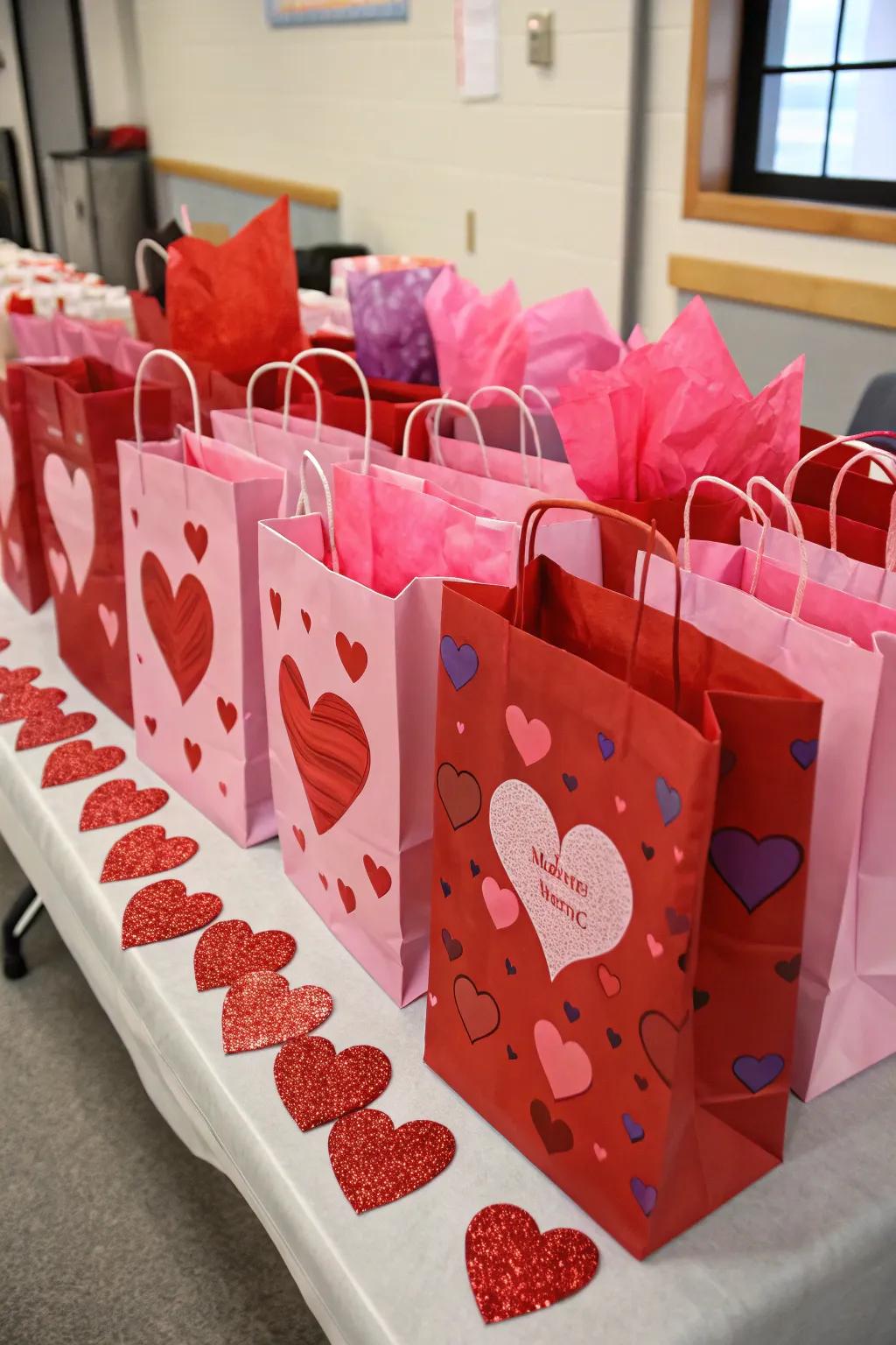 Vivacious hues engender arresting Valentine's sacks.