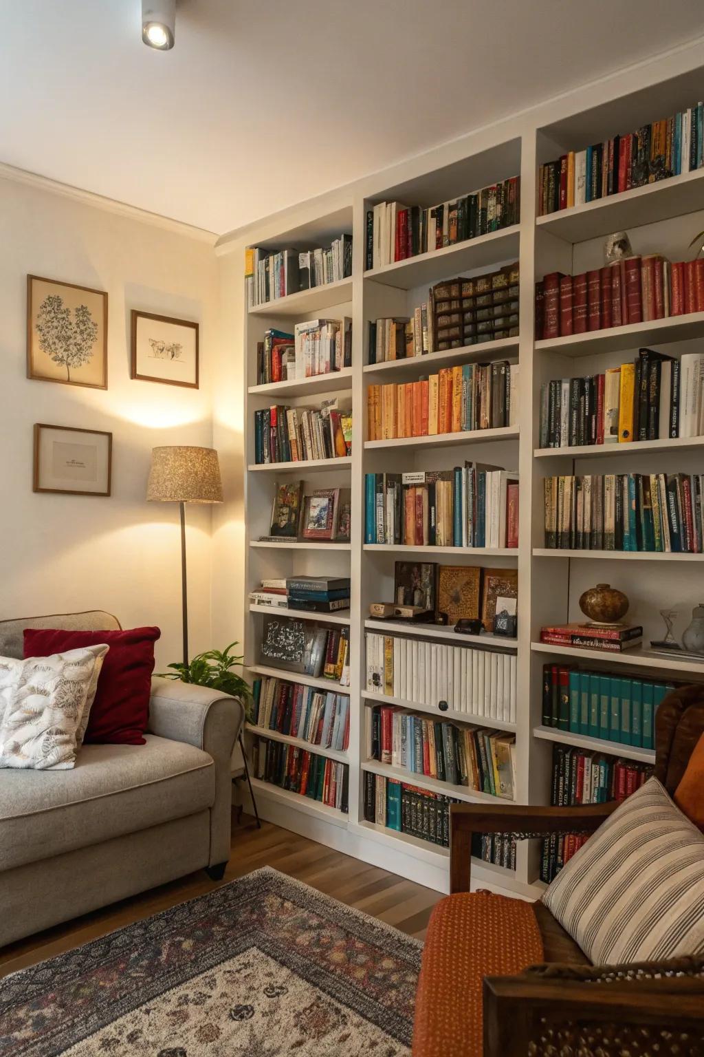 Books become the centerpiece on display shelves.
