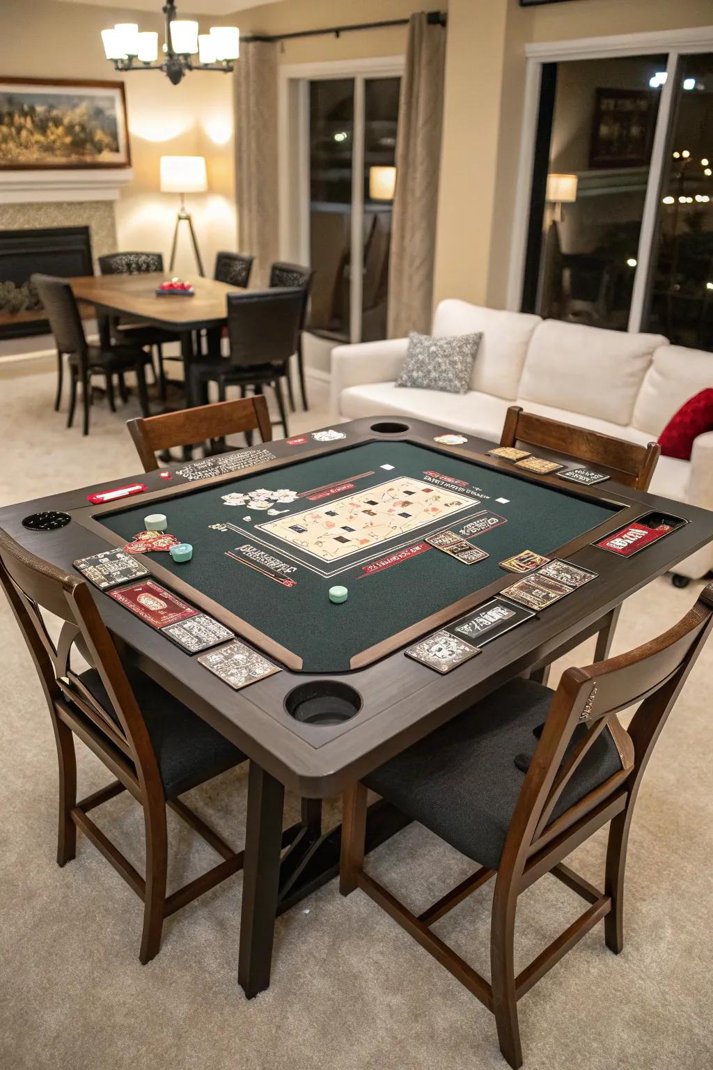 Foldable extensions make room for everyone at the table.