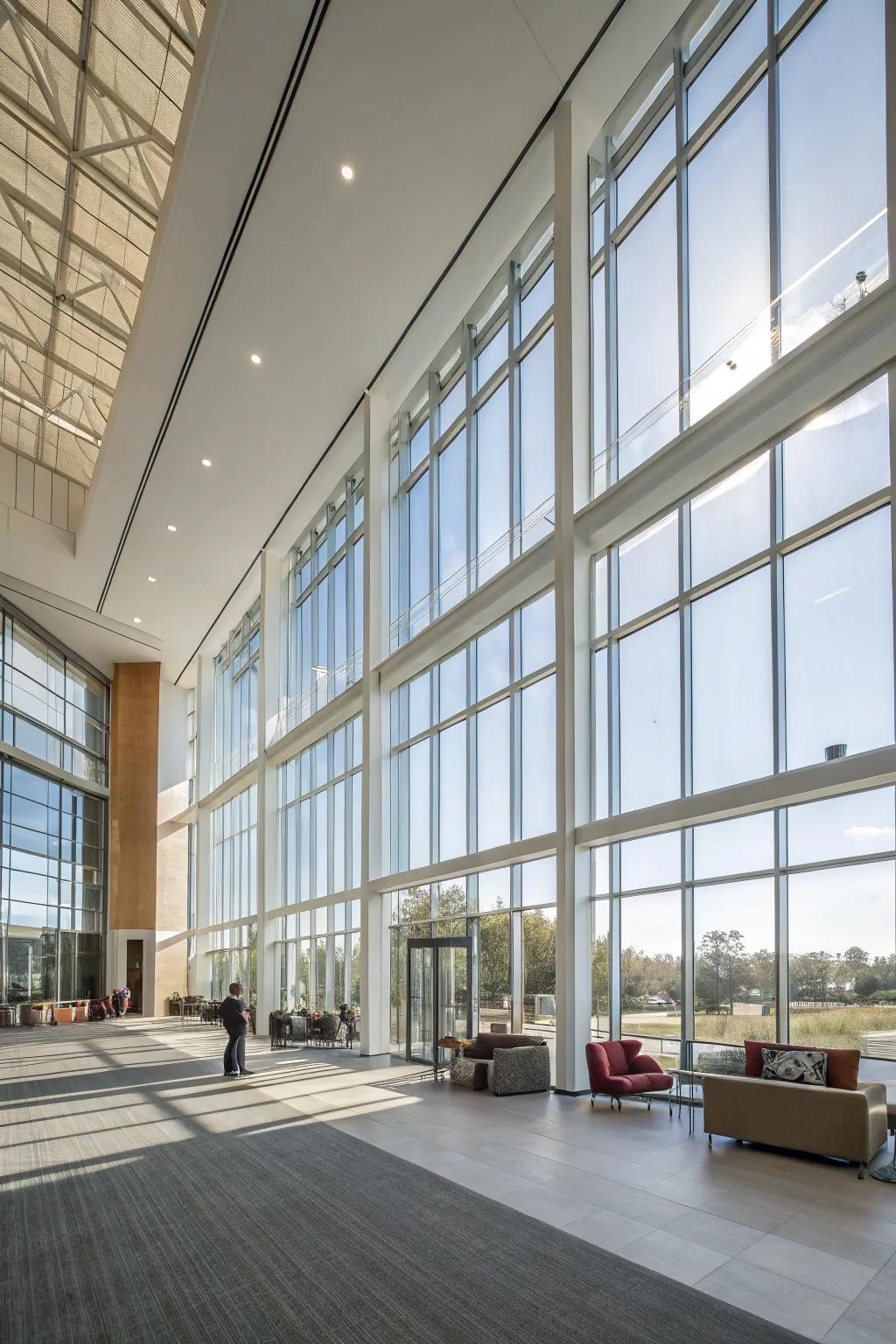 Unveil space with curtain wall arrangements.