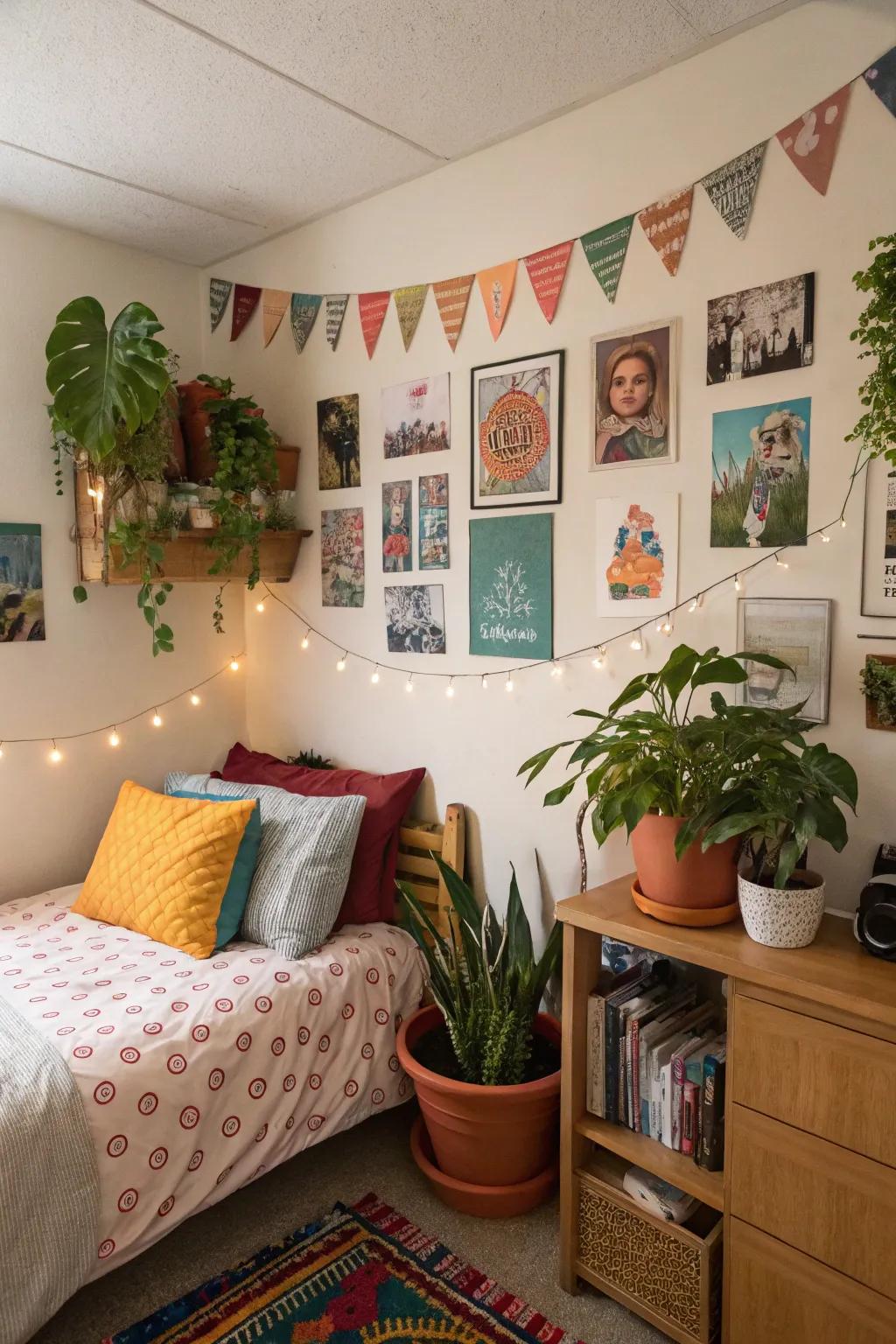 Personal touches add warmth and personality to your dorm.
