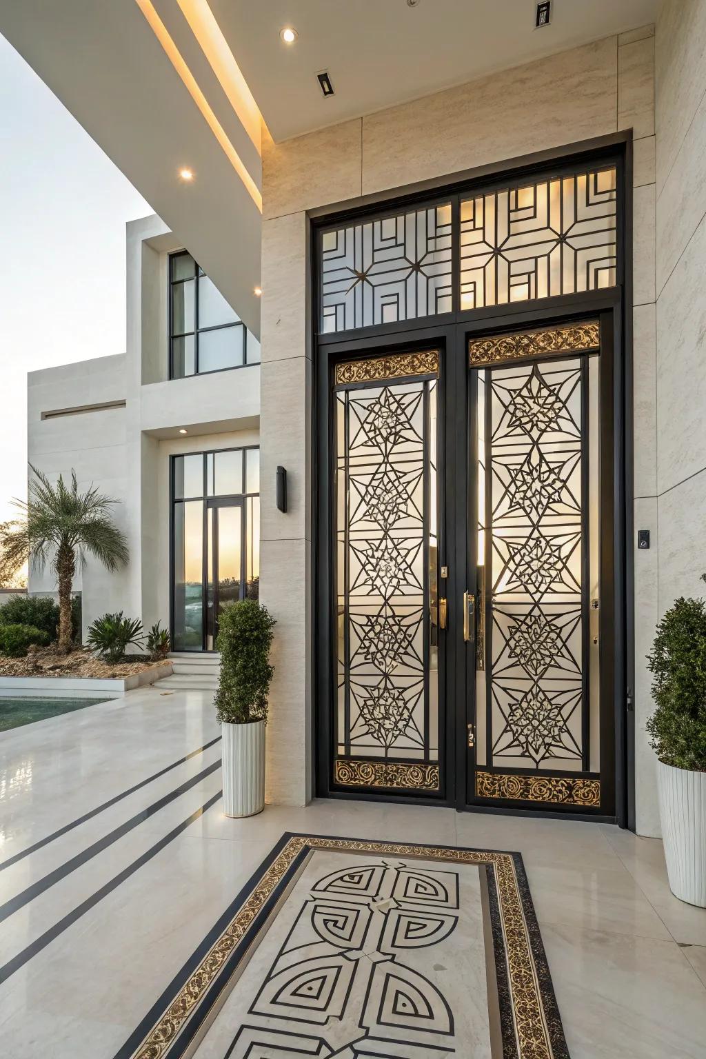 Unique geometric designs that turn doors into a statement piece.