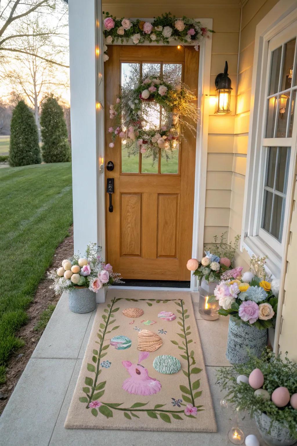 A new doormat receives visitors with panache.