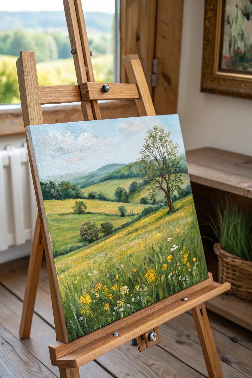 Prong painted grasslands for a textured panorama.