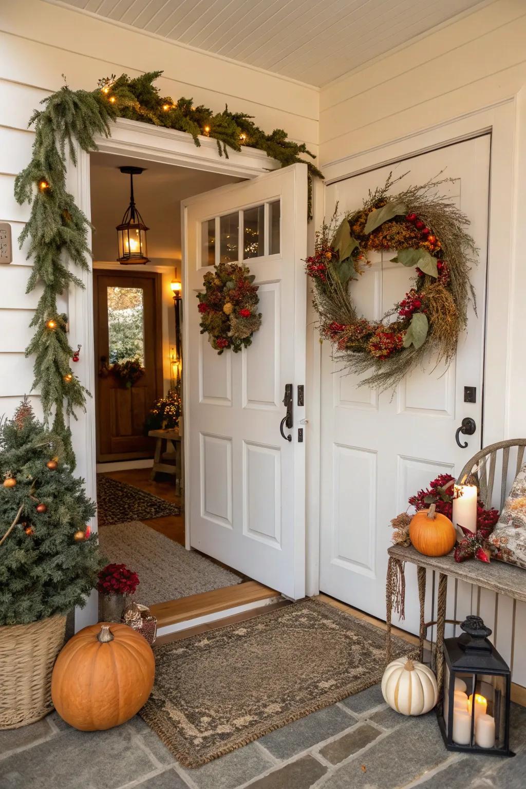 Seasonal accents help keep your entryway vibrant and festive.