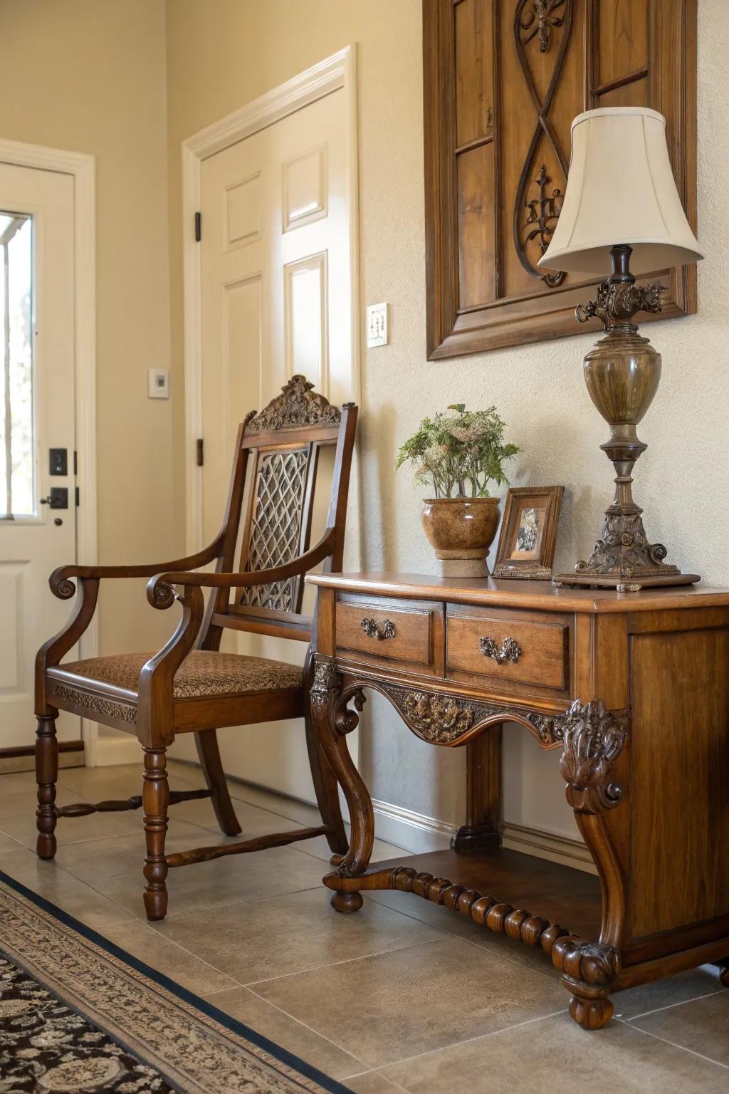 Vintage finds add unique character and charm.