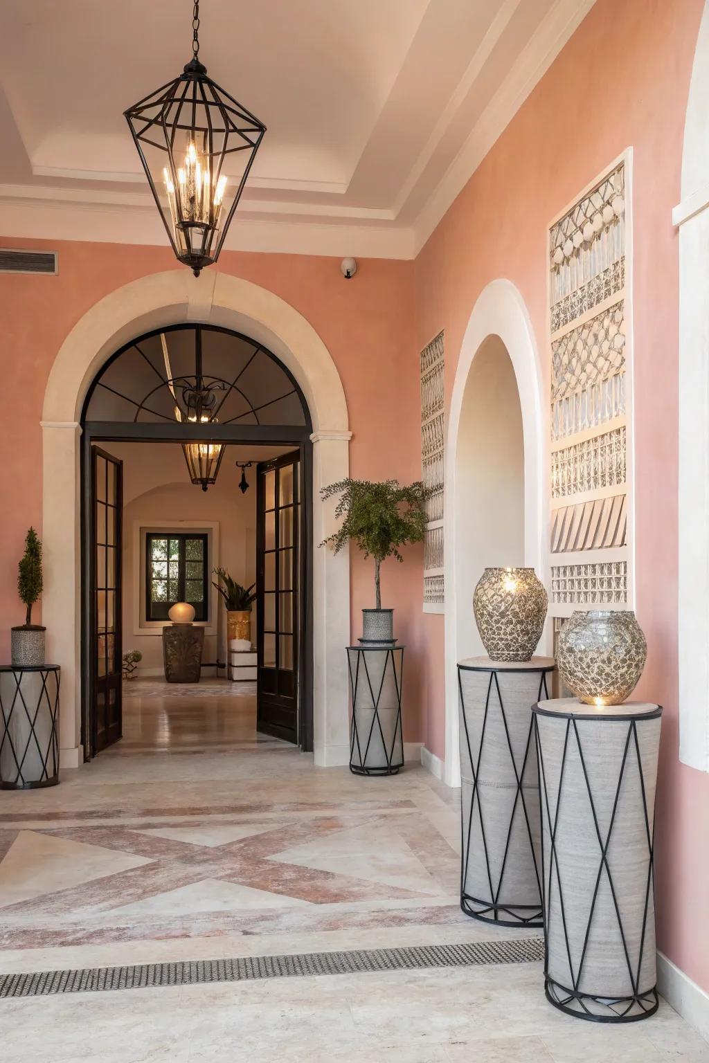 Embrace gentle refinement with delicate rose tones.