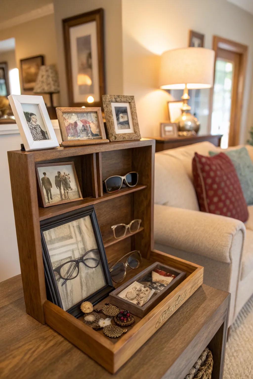 Craft a personal gallery with shadow box displays.