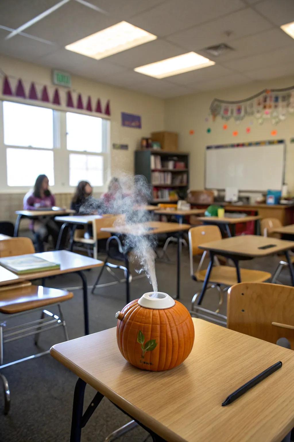 A fragrant touch of pumpkin spice in the classroom.