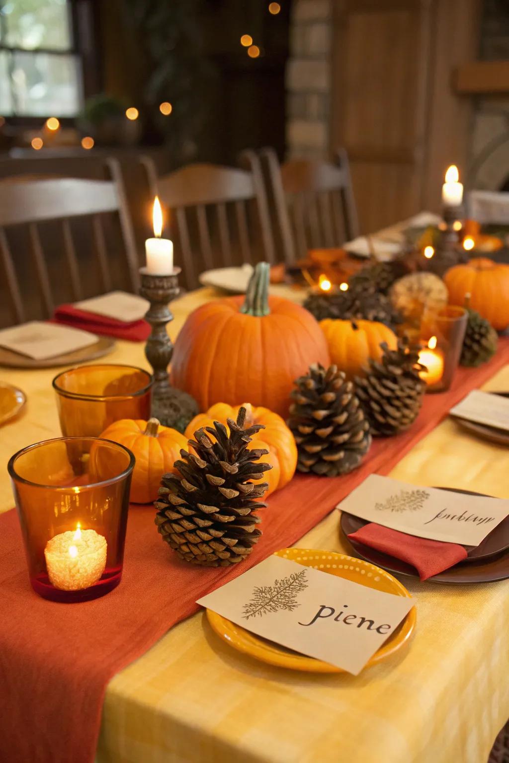Themed place cards add a personal and thoughtful touch to the table.