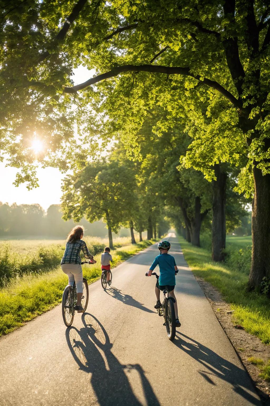 Immortalize the thrill of a familial cycling venture.