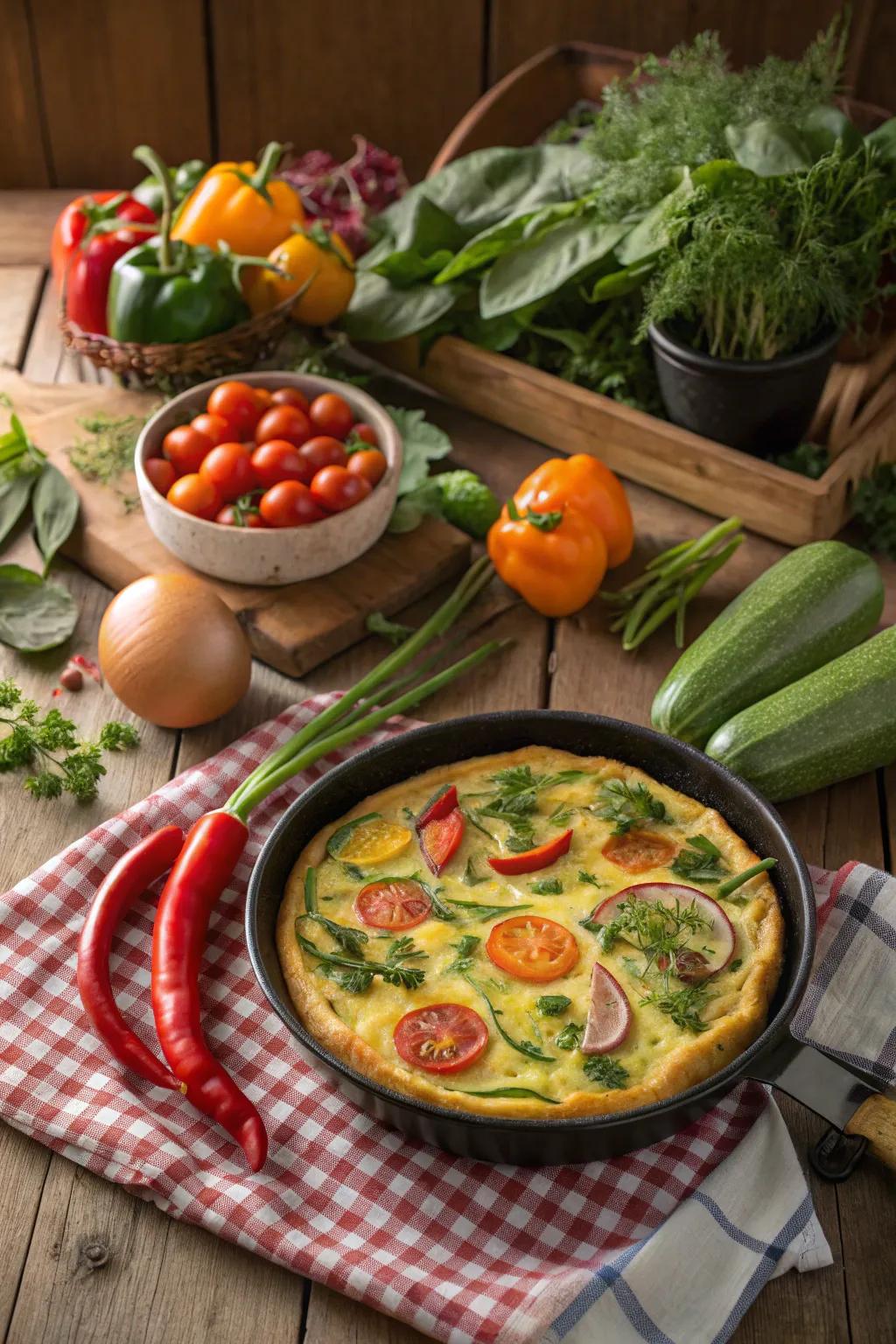 Frittatas showcasing seasonal harvest are a versatile and impressive dish.