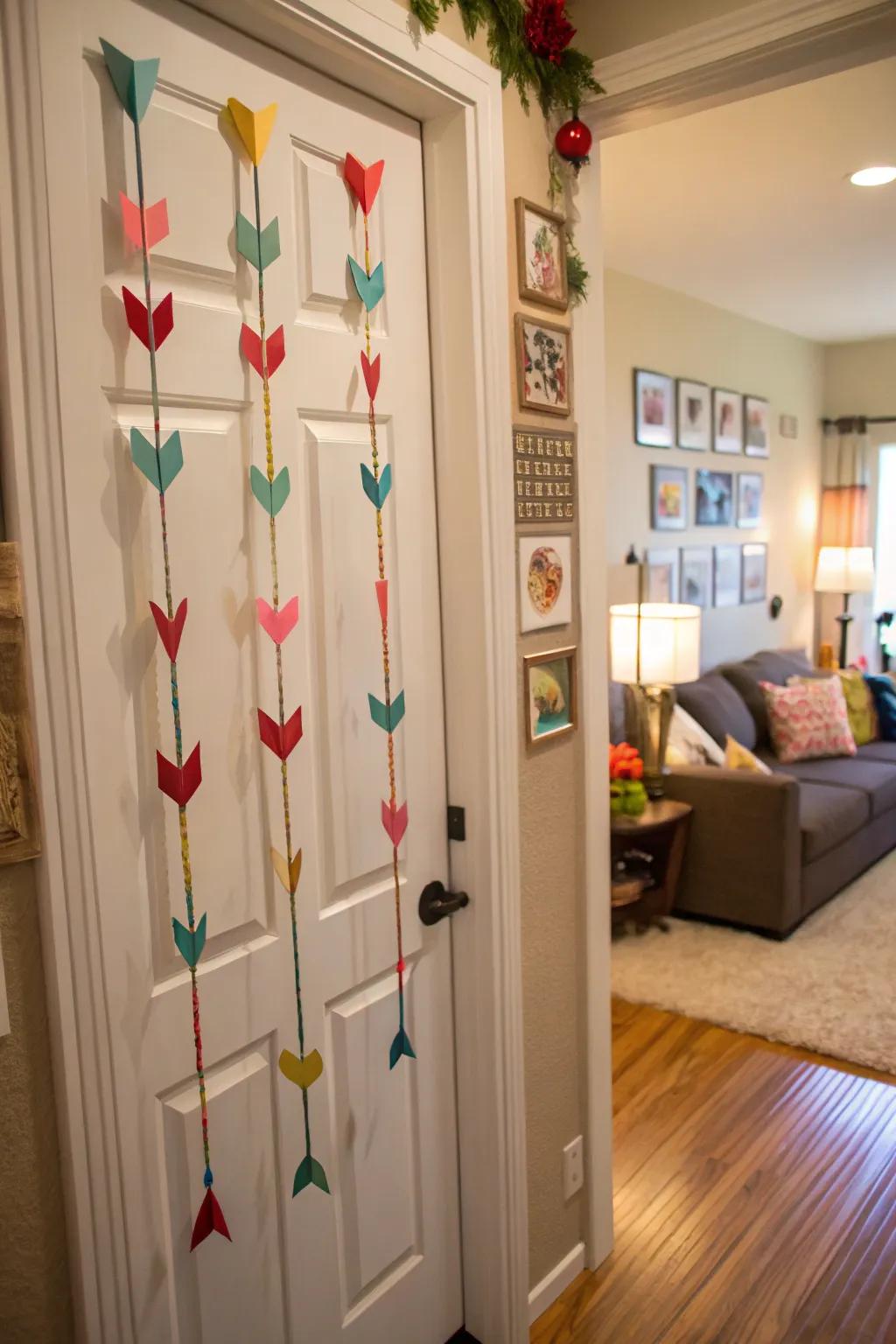 Playful Cupid's arrows for a celebratory touch.