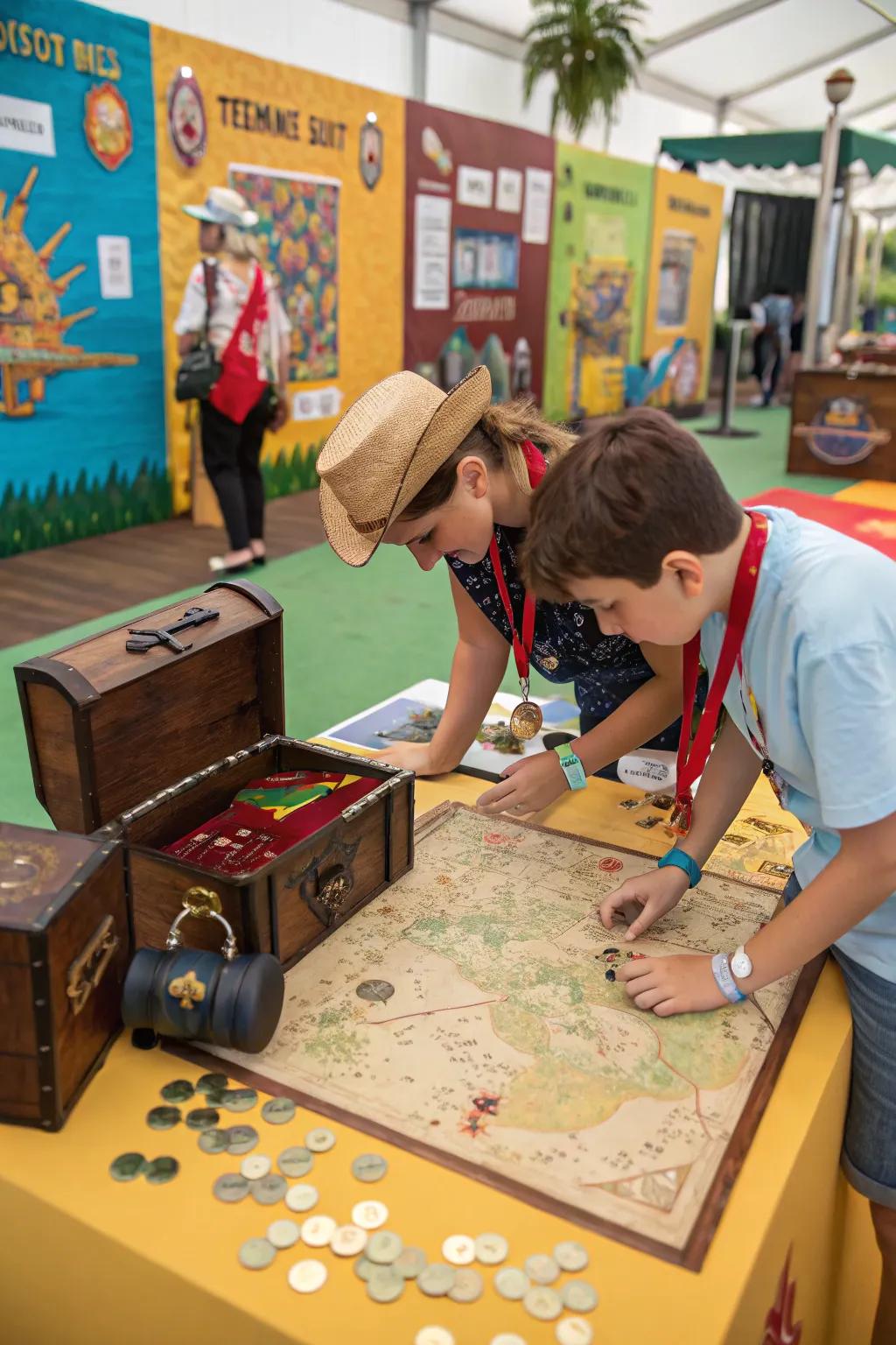 An engaging play area with a small treasure expedition for young guests.