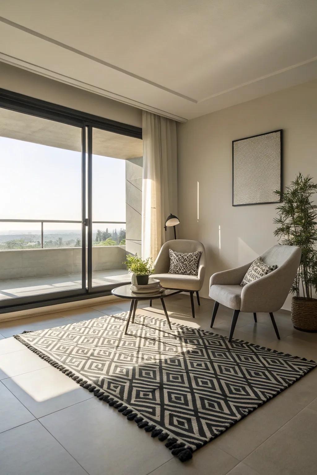 Monochrome mats are ideal for creating a timeless and elegant aesthetic.