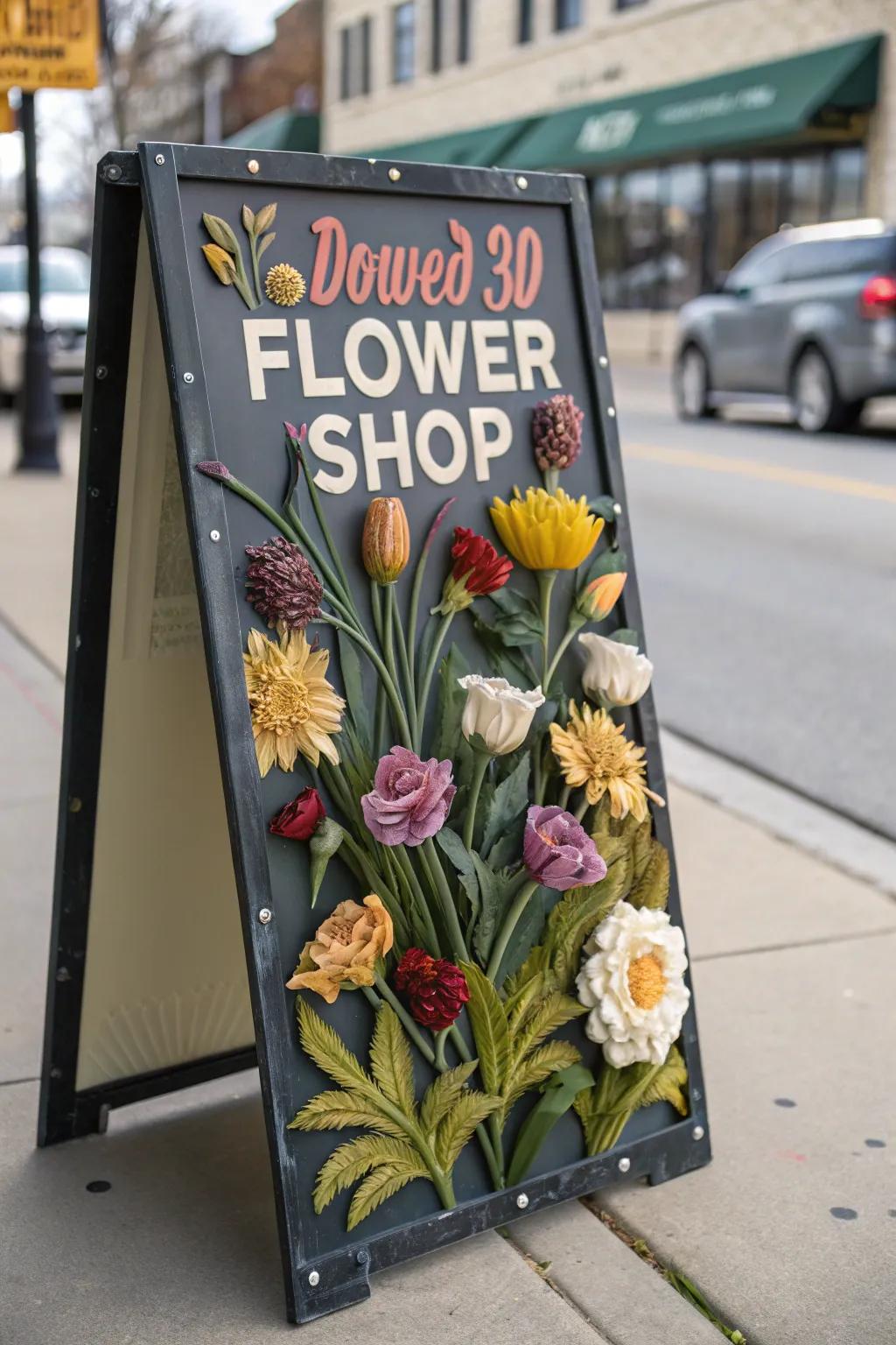 A marker that blooms off the wall with 3D blossom magic