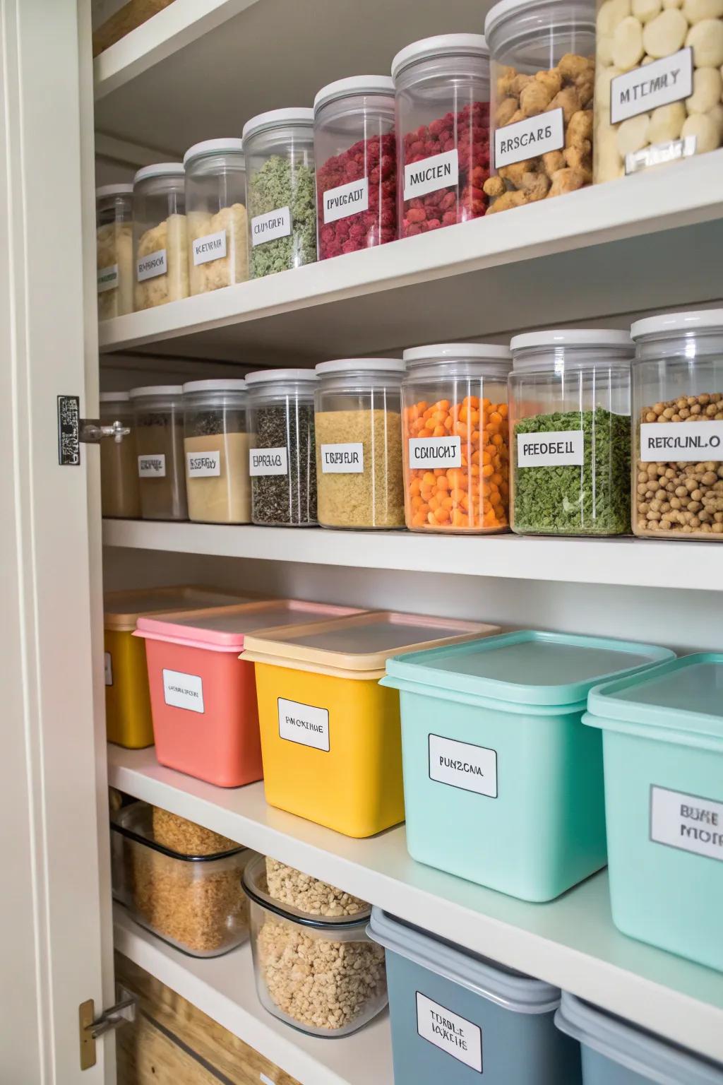 Color coding supports speedy recognition and arrangement.