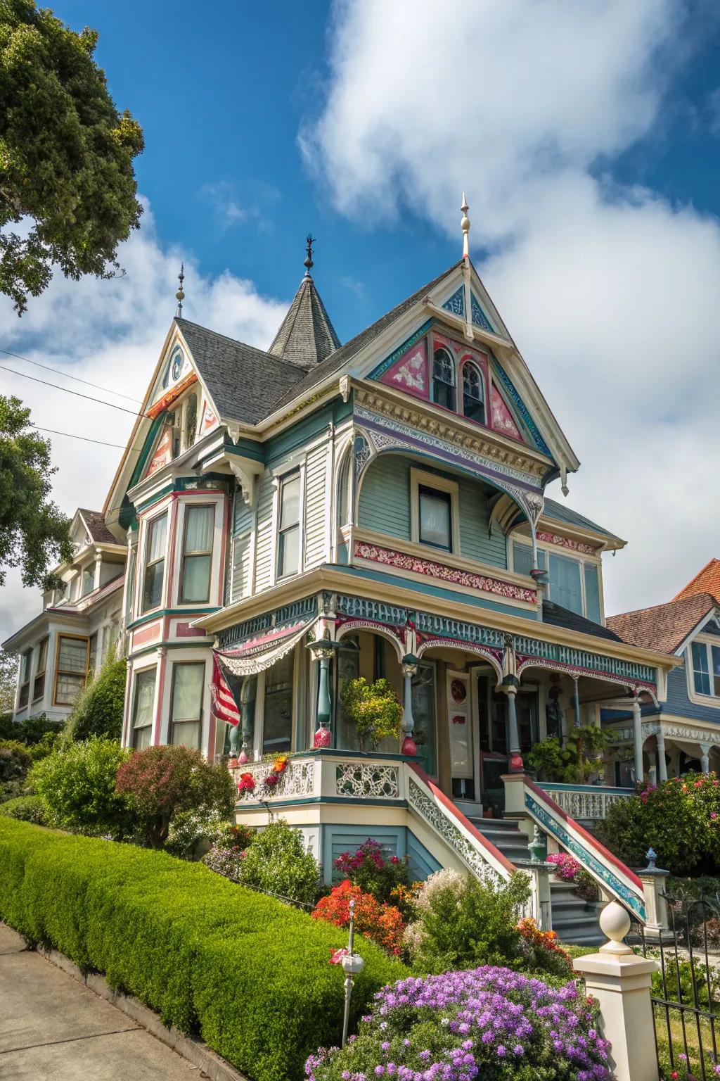 Colorful Victorian gables revitalize tradition.