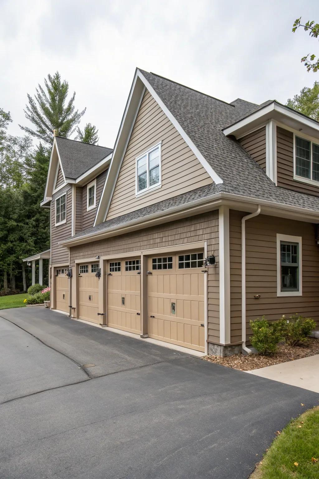 A balanced blend of garage and home aesthetics.