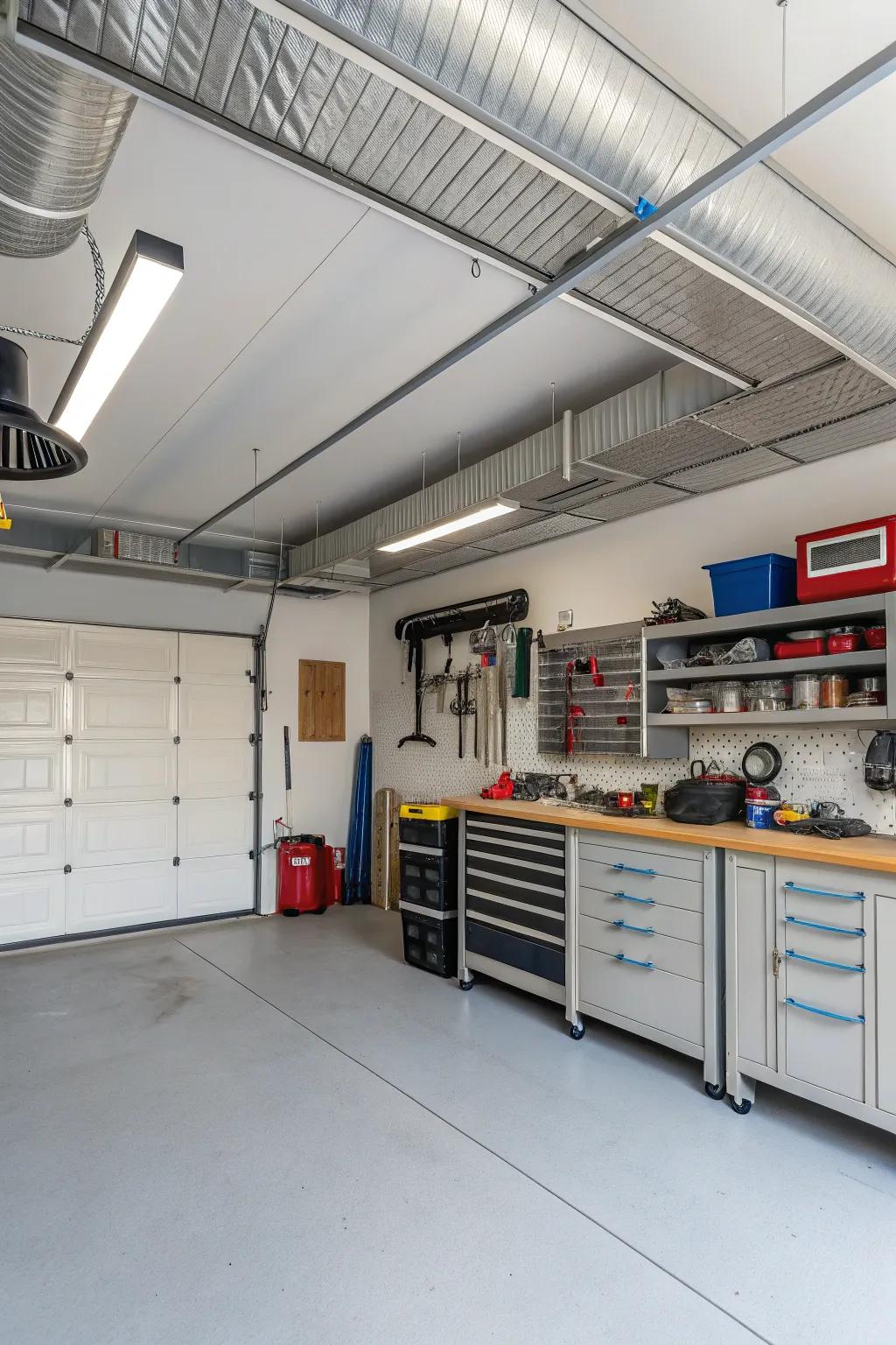 Maintain air quality with a strong ventilation system.