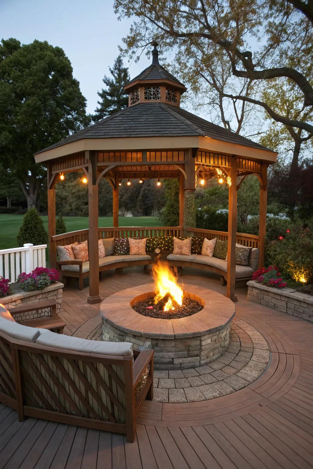 Create cozy nooks for relaxation with benches and cushions.