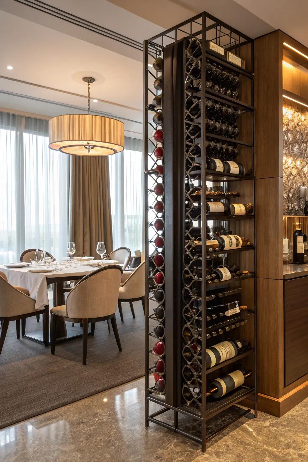 Showcase your wine collection with this stylish and functional rack.