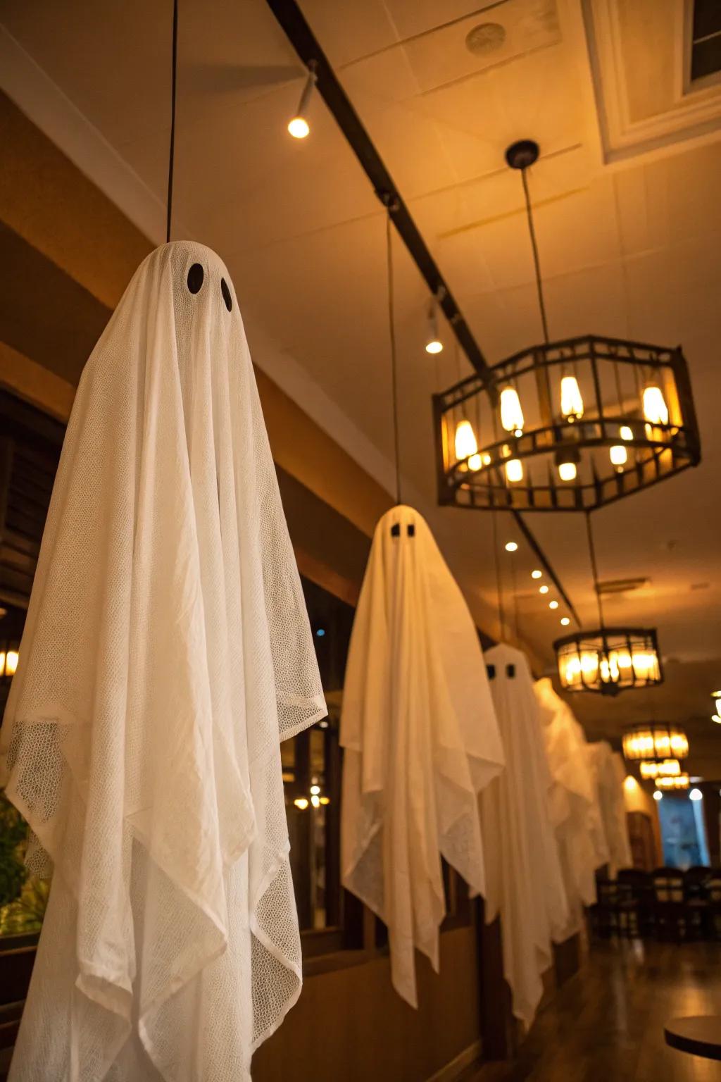 Gliding apparitions infuse a playful element to Halloween decor