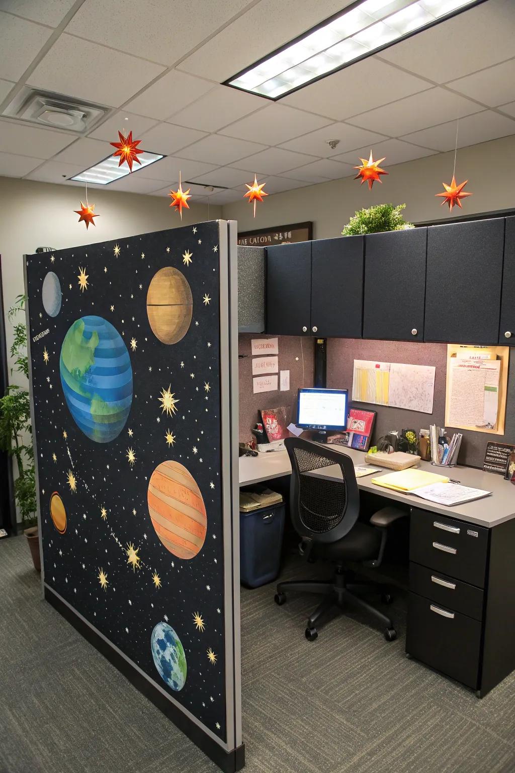 Investigate the cosmos with a cosmic excursion theme that shines vibrantly.