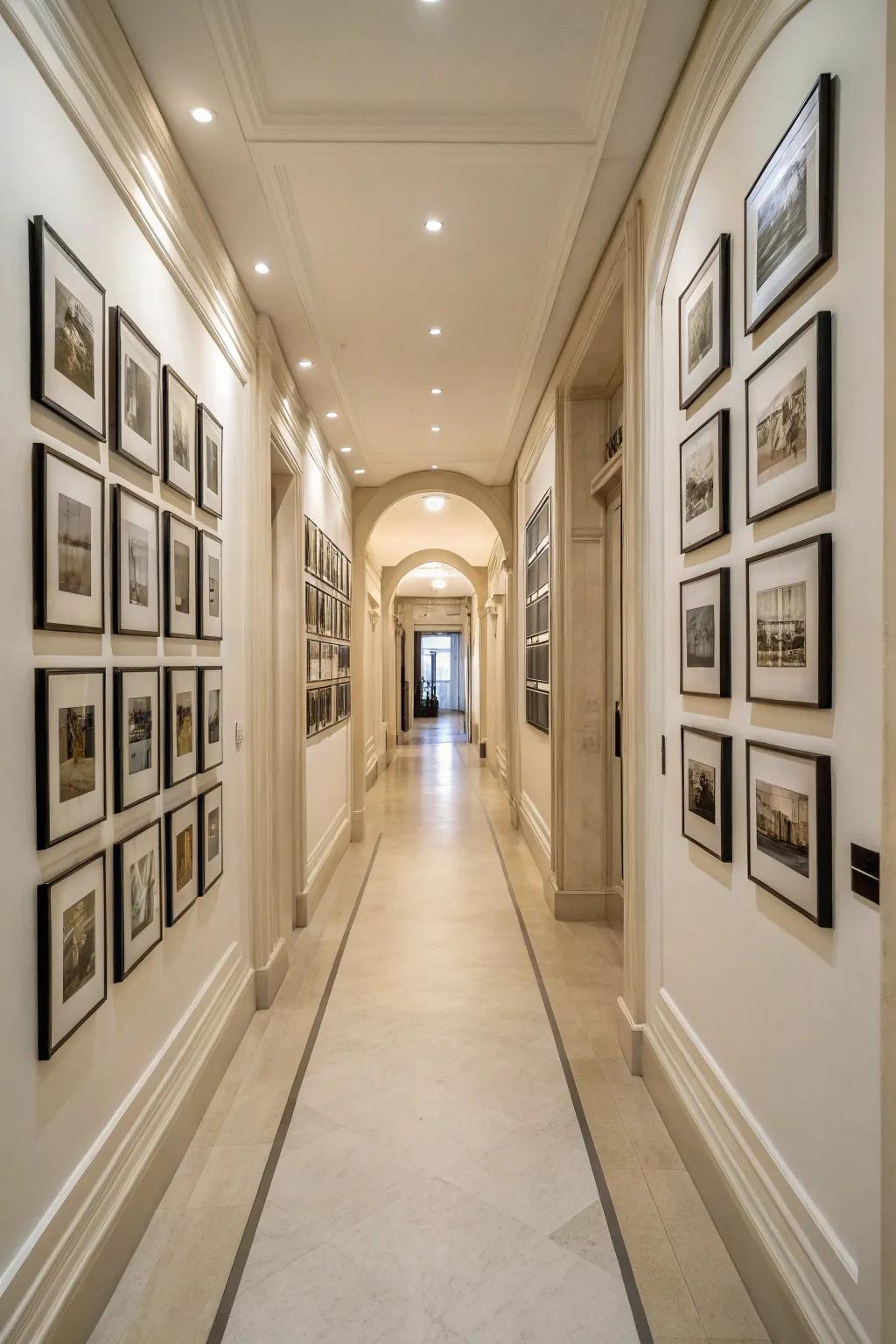 Symmetrical layouts bring harmony to your hallway.