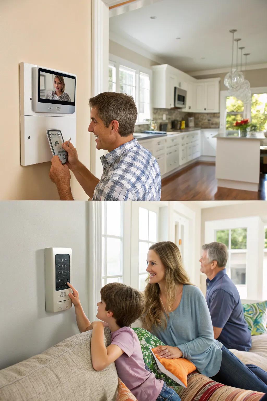 Multi-room intercom systems help families stay connected throughout the home.